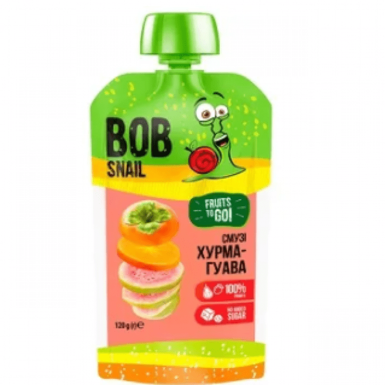 Смузі Bob Snail Хурма-гуава фруктове 120г - image-0